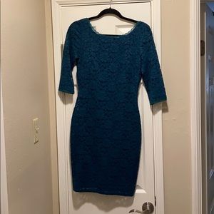 Emerald Green lace cocktail dress